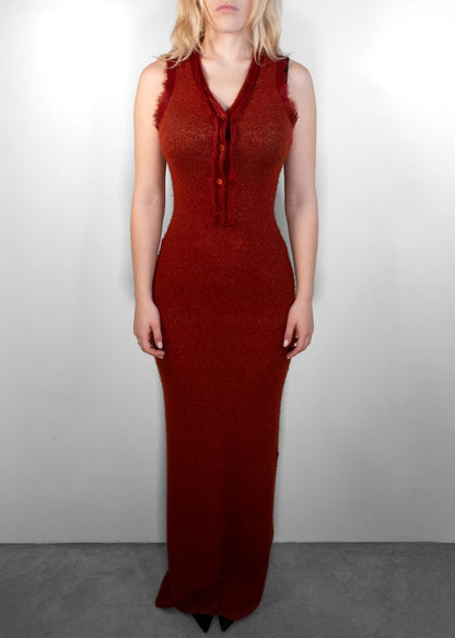 Aya Muse Rust Sleeveless Maxi Dress