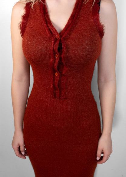 Aya Muse Rust Sleeveless Maxi Dress