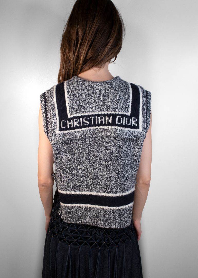Dior Sleeveless Vest With Logo On Collar