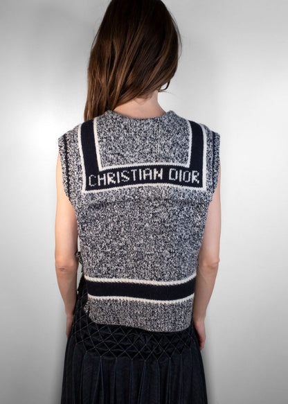 Dior Sleeveless Vest With Logo On Collar