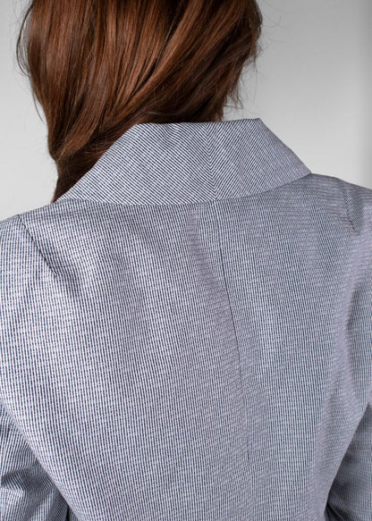 Chanel Navy And White Pinstripe Set