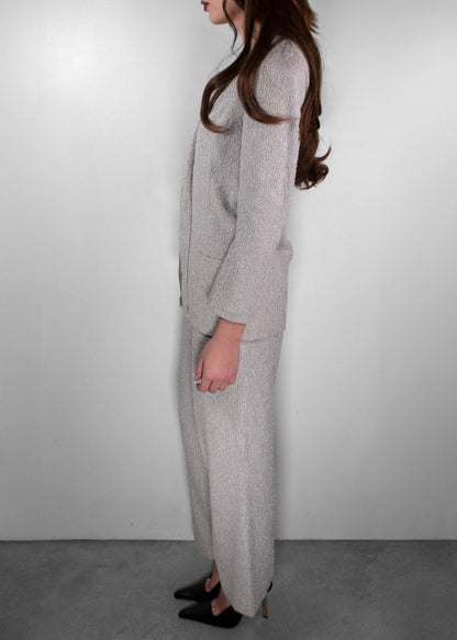 Chanel 99c Beige Linen Jacket Set