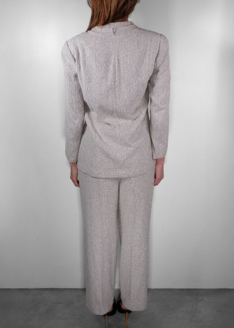 Chanel 99c Beige Linen Jacket Set