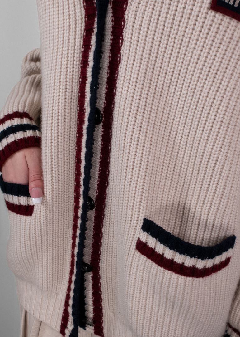 Miu Miu Natural Cashmere Knit Cardigan