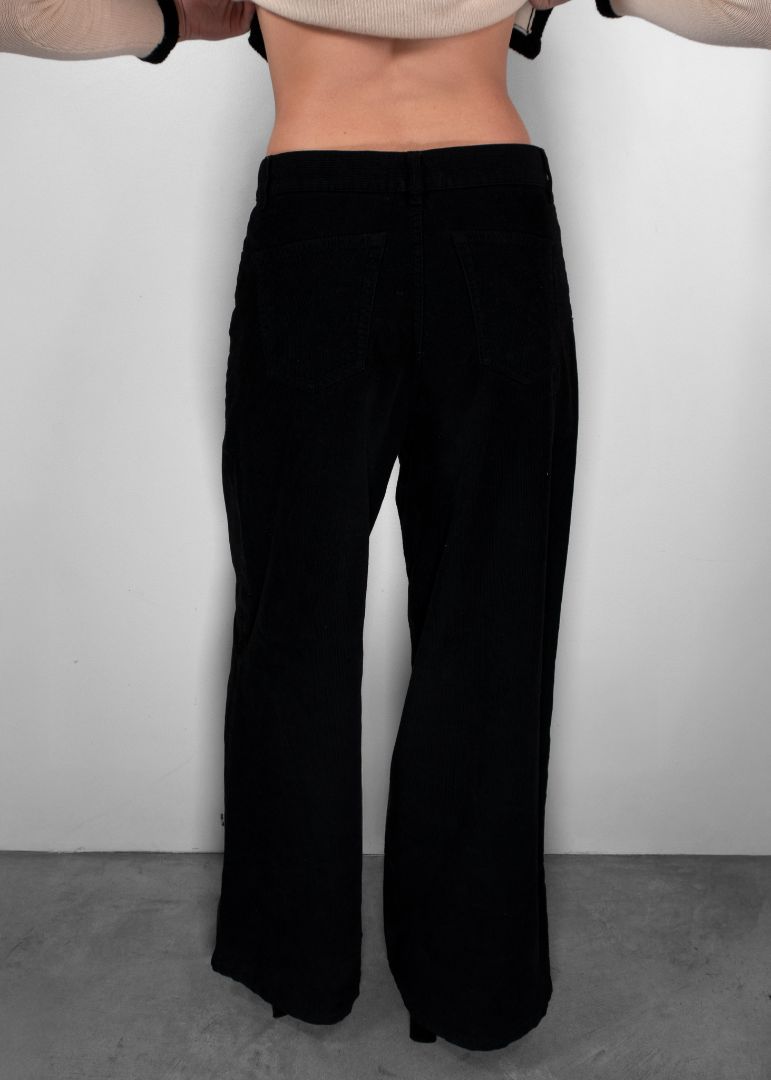 The Row Black Corduroy Pants