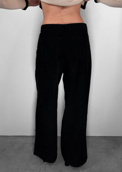 The Row Black Corduroy Pants