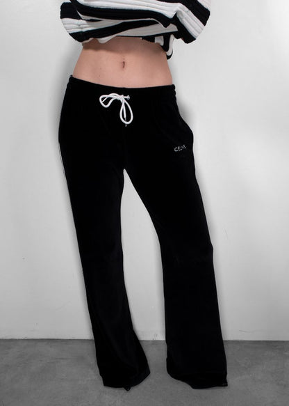 Celine Black Velour Sweatpants