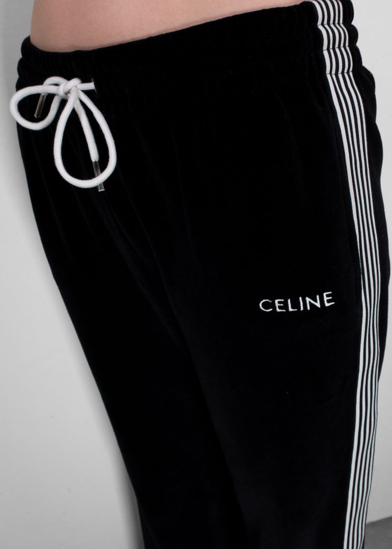 Celine Black Velour Sweatpants
