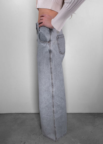 Brunello Cucinelli Grey Wide Leg Jeans