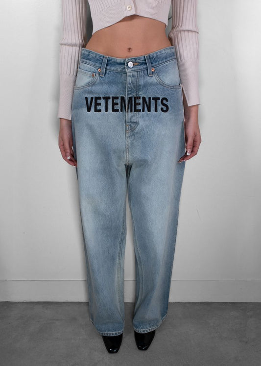 Vetements Light Wash Jeans