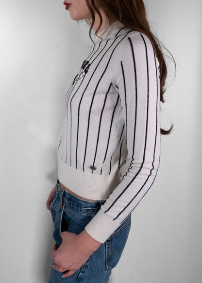 Chanel White Cashmere Sweater