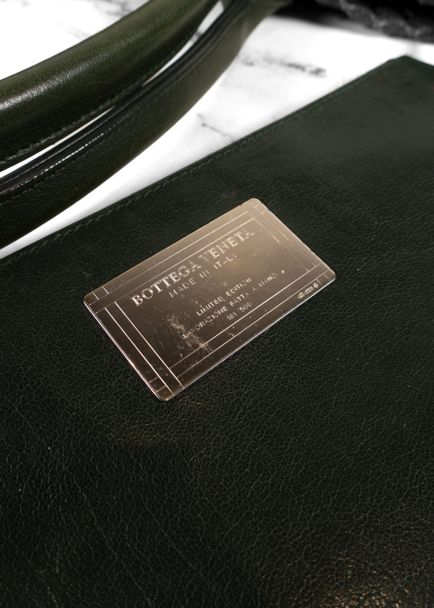 Bottega Veneta Dark Green Intrecciato Leather Medium Cabat Tote