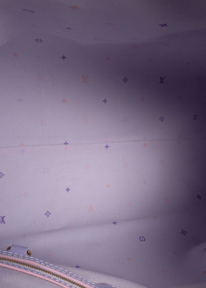 Louis Vuitton Sunrise Pastel Pink And White Gradient Keepall Bandouliere Travel Bag