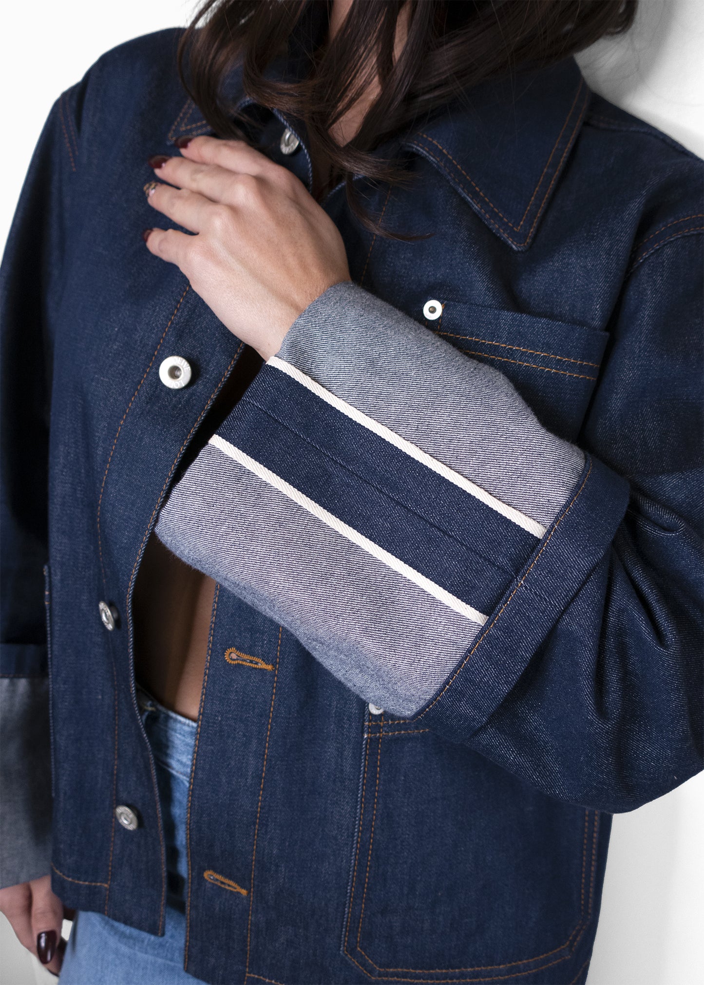 Loewe Blue Denim Turn-up Boxy Patch Pocket Jacket