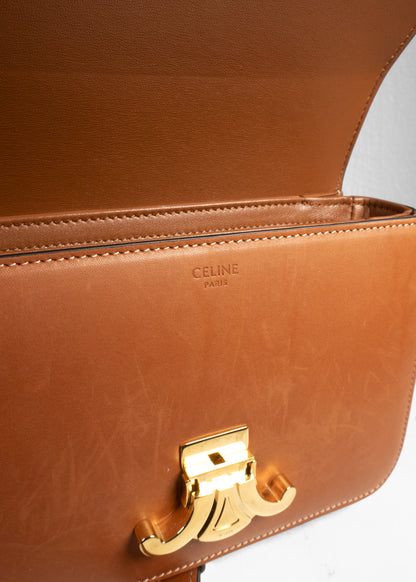 Celine Teen Triomphe Bag In Shiny Calfskin