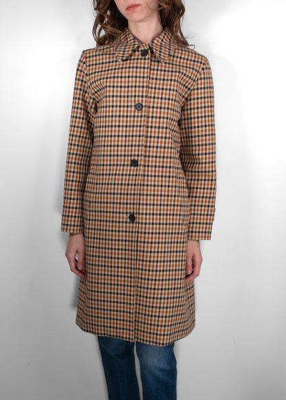 Nili Lotan Plaid Long Coat