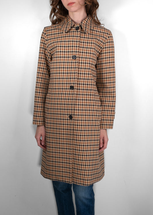 Nili Lotan Plaid Long Coat