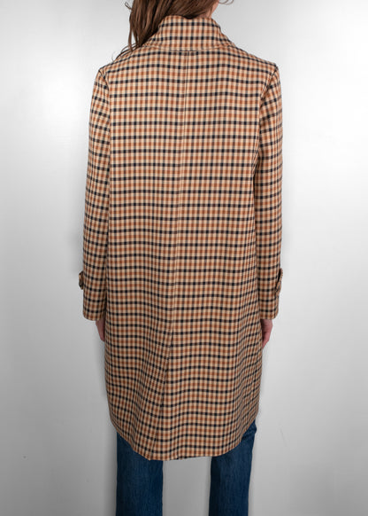 Nili Lotan Plaid Long Coat