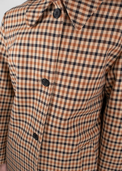 Nili Lotan Plaid Long Coat