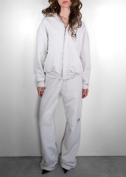 Balenciaga X Under Armour Taupe Zip Up Hoodie Set