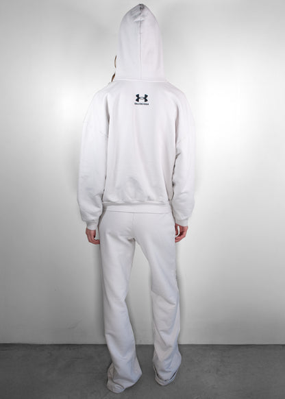 Balenciaga X Under Armour Taupe Zip Up Hoodie Set