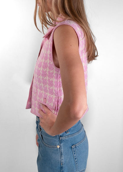 Chanel Pink Wool Vest