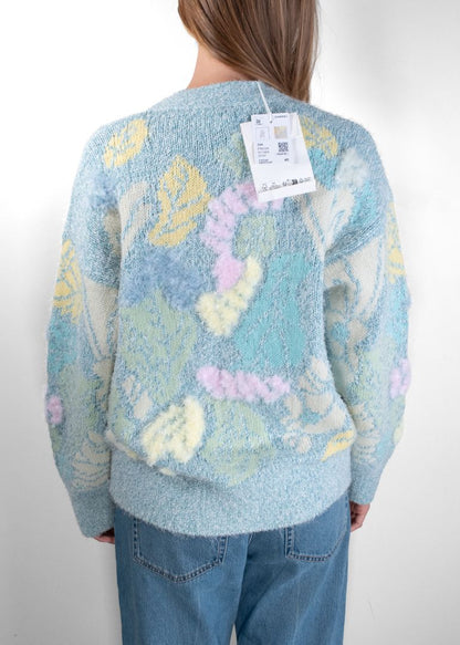 Chanel Jardin D'hiver Mohair Blend Floral Knit Cardigan