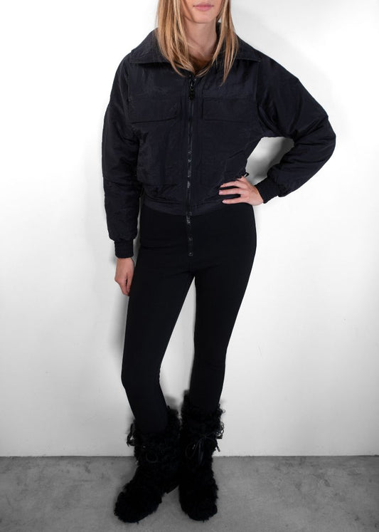 Cordova Black Nylon Detachable Zip Up Ski Suit