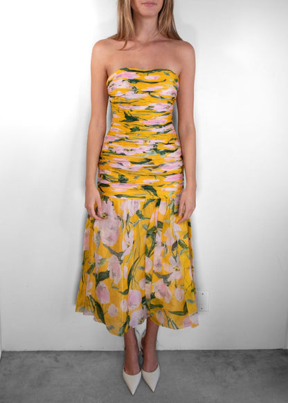 Carolina Herrera Floral Midi Dress