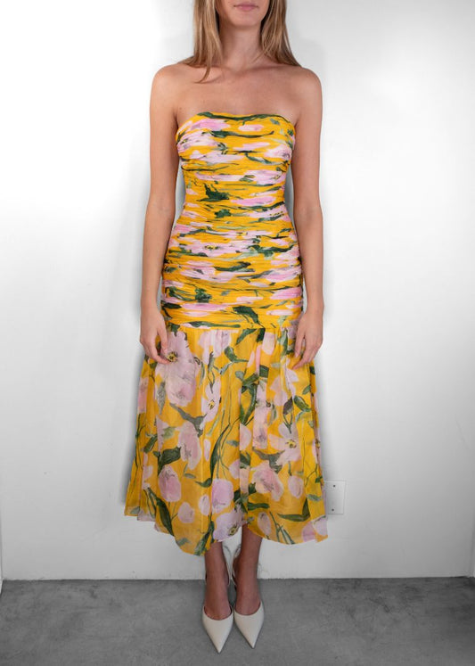 Carolina Herrera Floral Midi Dress