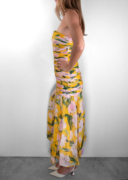 Carolina Herrera Floral Midi Dress