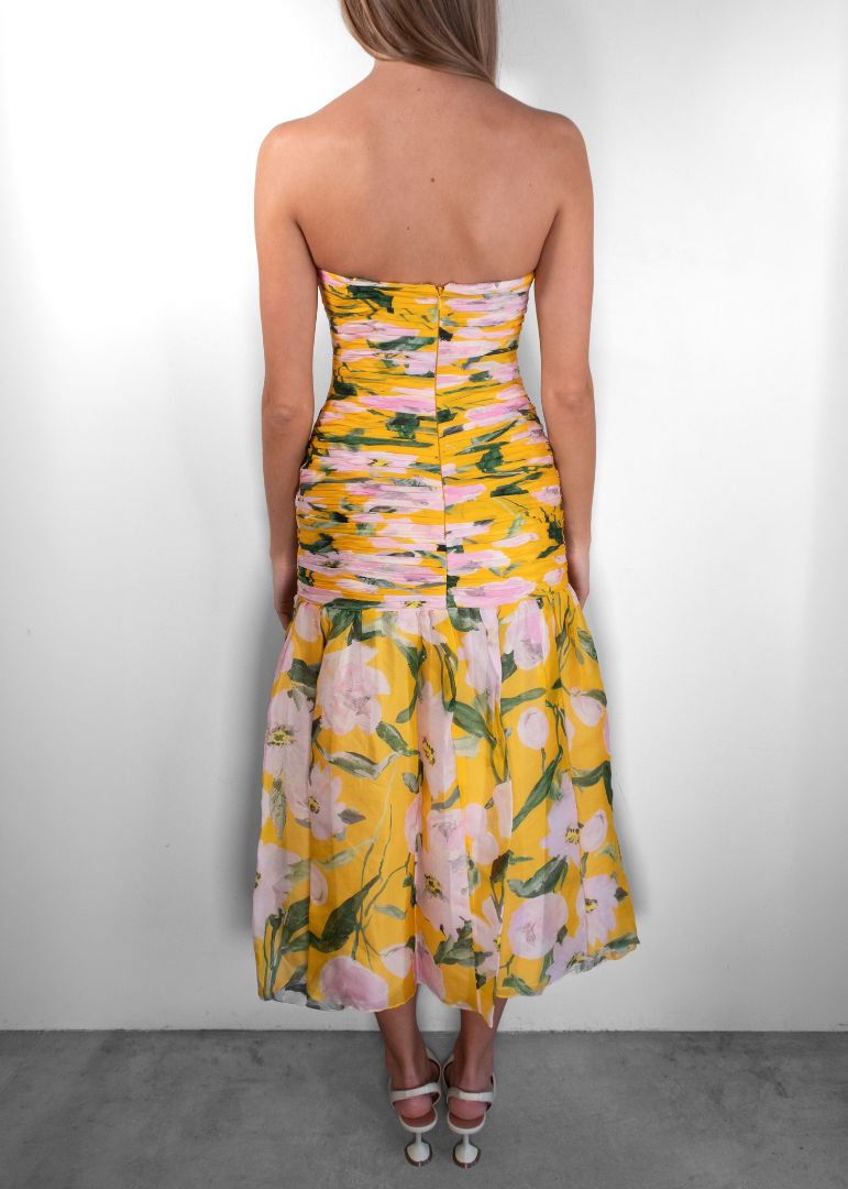 Carolina Herrera Floral Midi Dress