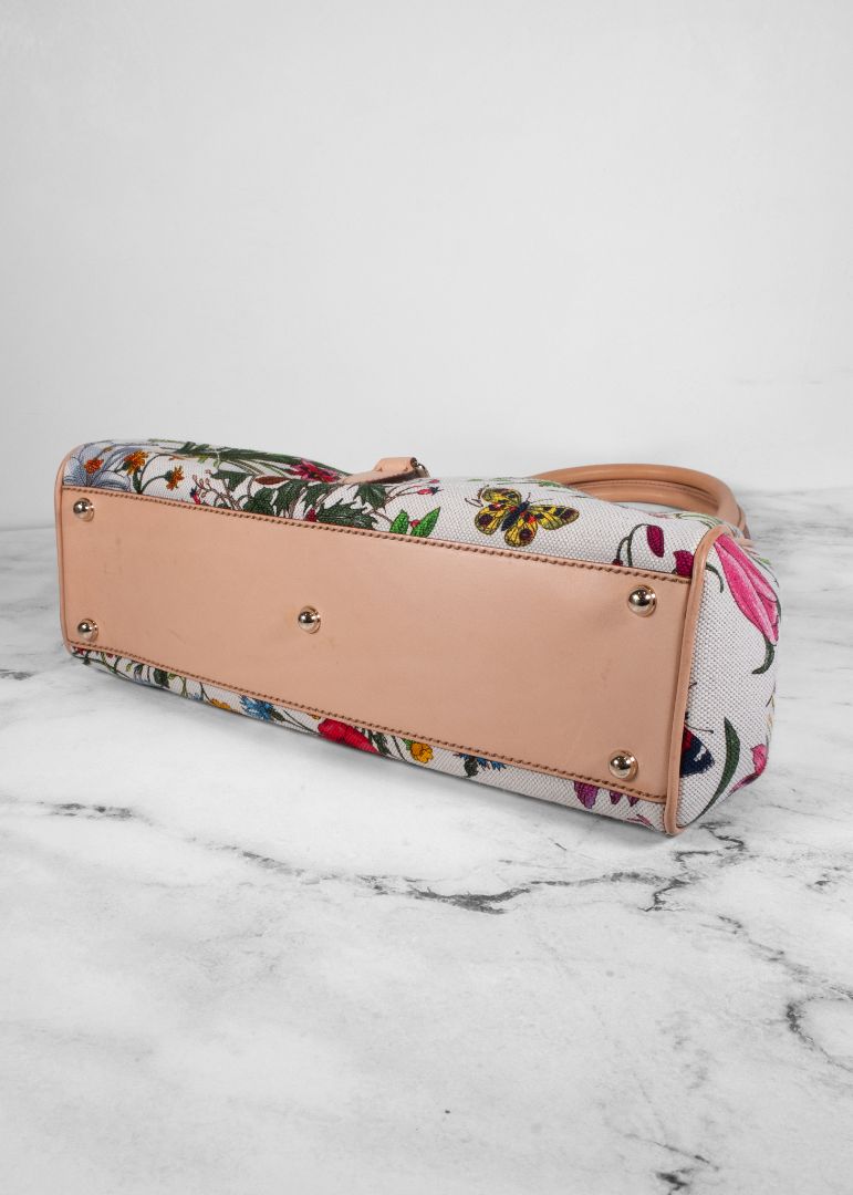 Gucci Floral Canvas Hobo Bag