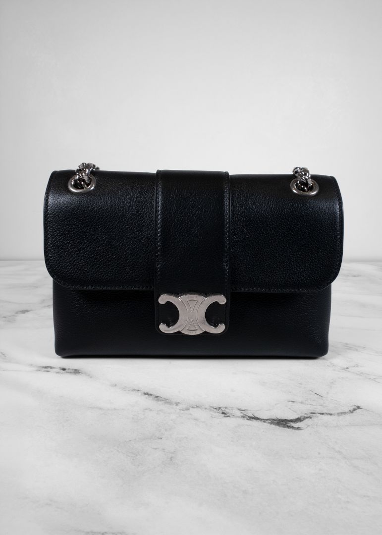 Celine Supple Calfskin Victoire Medium Crossbody Bag