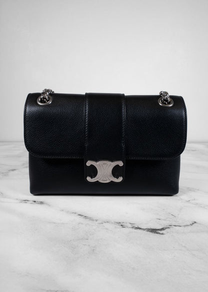 Celine Supple Calfskin Victoire Medium Crossbody Bag