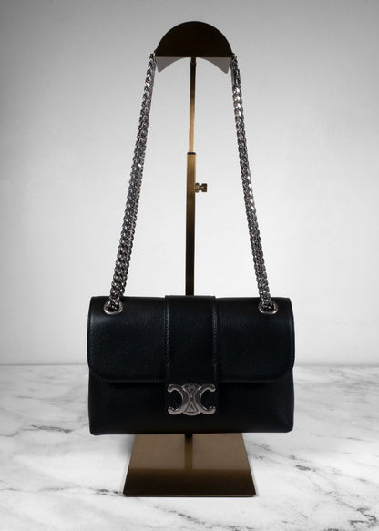 Celine Supple Calfskin Victoire Medium Crossbody Bag