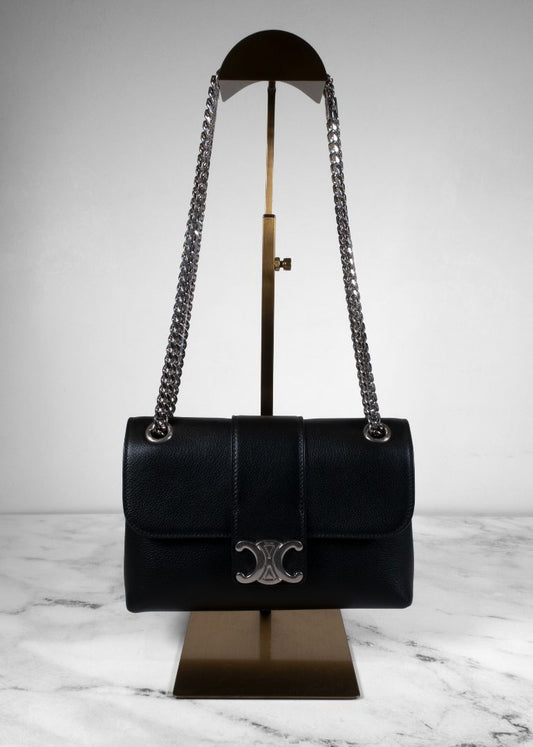 Celine Supple Calfskin Victoire Medium Crossbody Bag