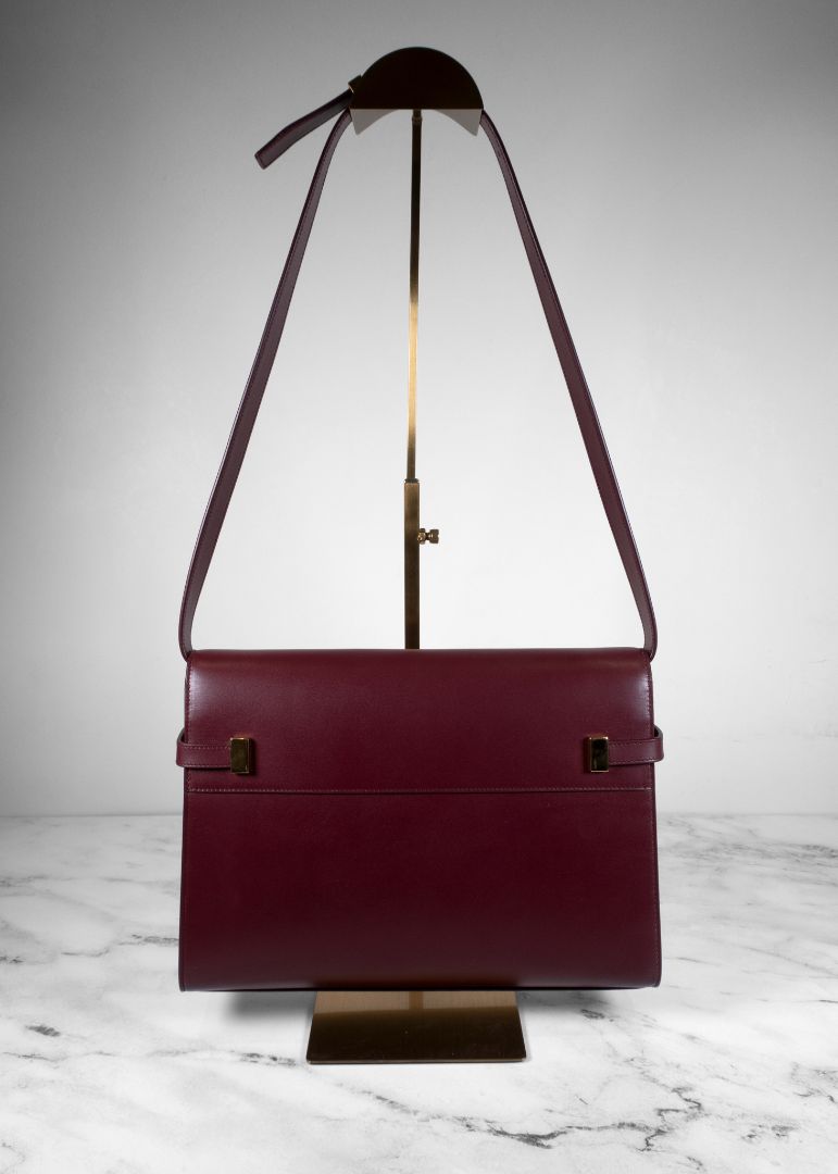Saint Laurent Burgundy Manhattan Bag