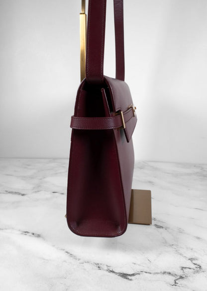Saint Laurent Burgundy Manhattan Bag