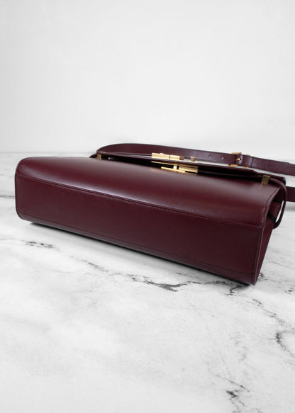 Saint Laurent Burgundy Manhattan Bag