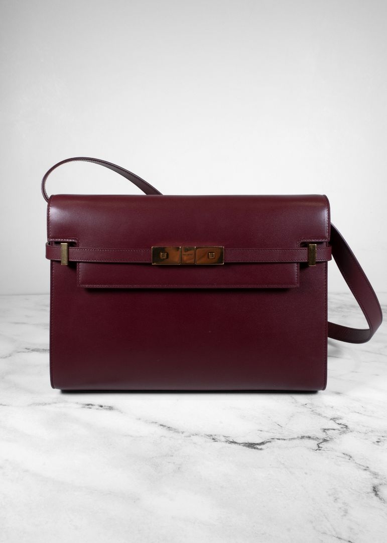 Saint Laurent Burgundy Manhattan Bag