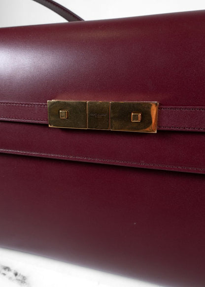 Saint Laurent Burgundy Manhattan Bag