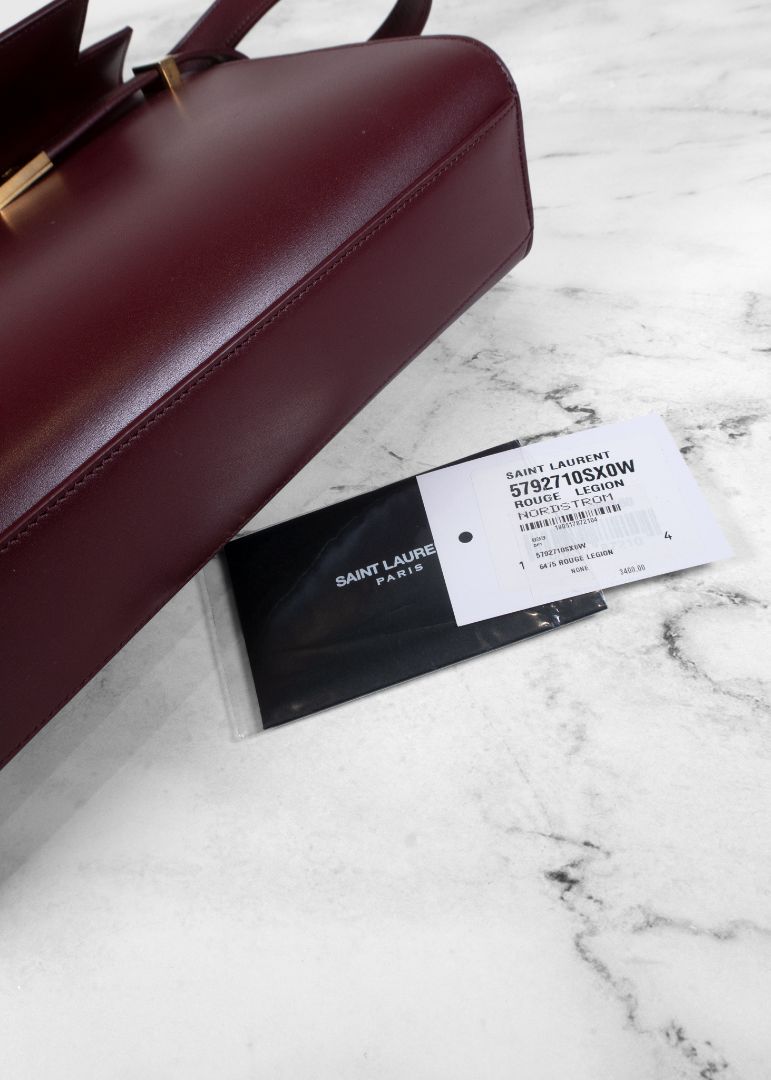 Saint Laurent Burgundy Manhattan Bag