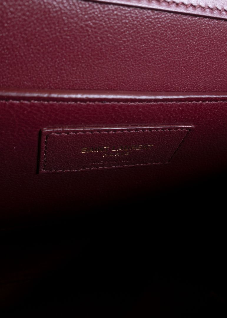Saint Laurent Burgundy Manhattan Bag