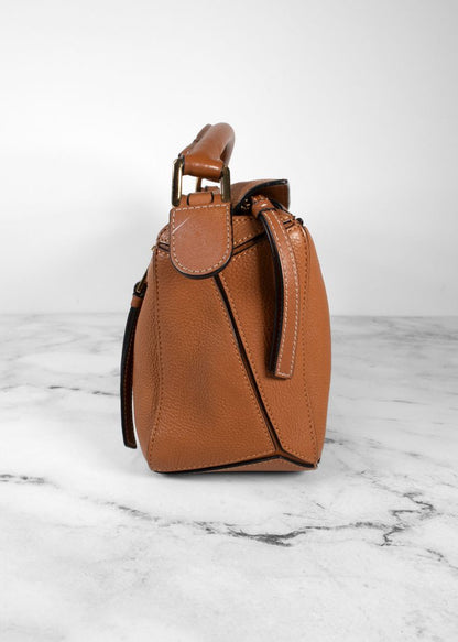Loewe Tan Grainy Leather Puzzle Bag