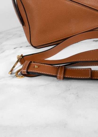 Loewe Tan Grainy Leather Puzzle Bag