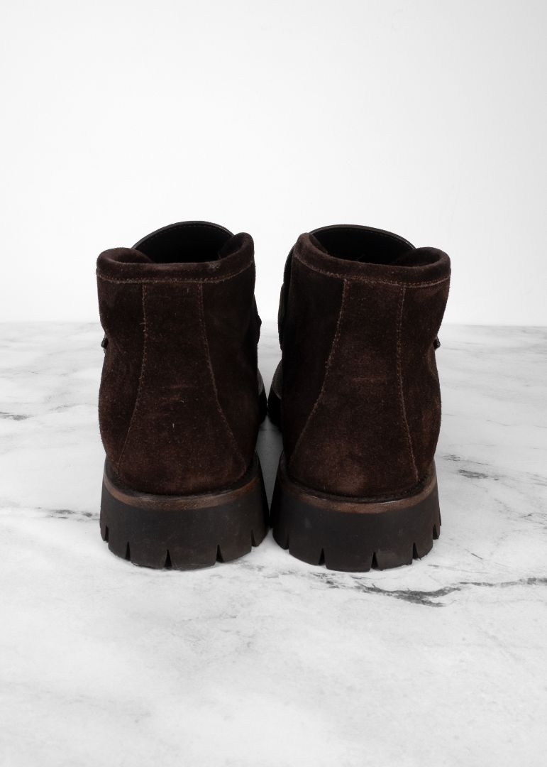 Gucci Horsebit Suede Ankle Boots