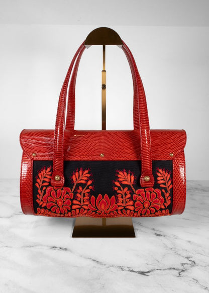 Gucci Tom Ford Embroidered Bamboo Bullet Bag