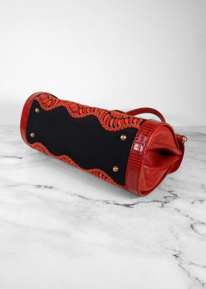 Gucci Tom Ford Embroidered Bamboo Bullet Bag