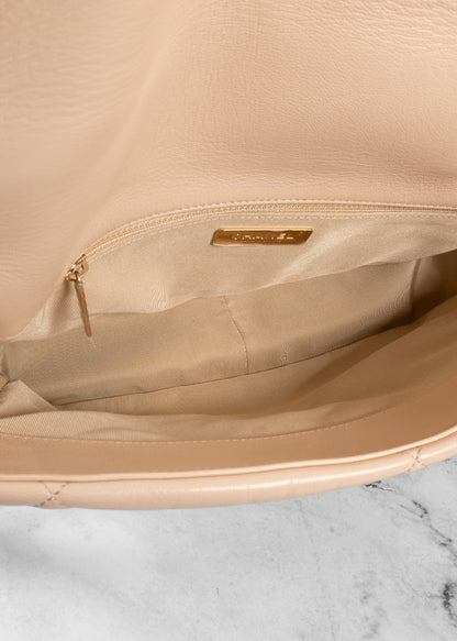 Chanel Nude Leather 19 Two Tone Chain Strap Bag